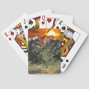 Fantasy Horses: Black Magic Playing Cards