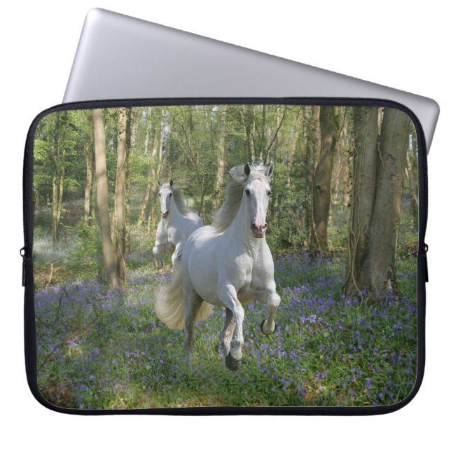 Fantasy Horses: Bluebell Wood Laptop Sleeve (Front)