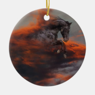 Fantasy Horses: Clouds Ceramic Tree Decoration