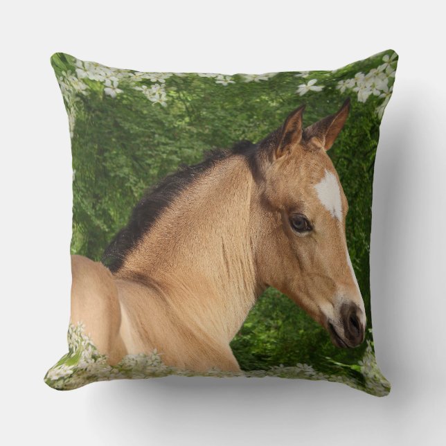 Fantasy Horses: Flowers Cushion (Front)