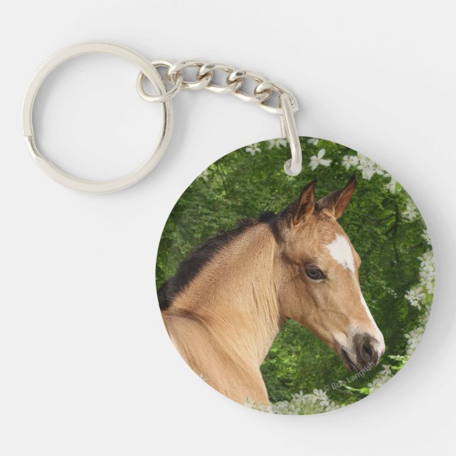Fantasy Horses: Flowers Key Ring (Front)