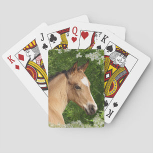 Fantasy Horses: Flowers Playing Cards