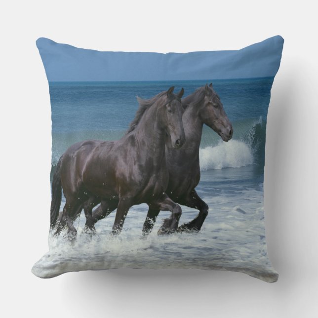 Fantasy Horses: Friesians & Sea Cushion (Front)