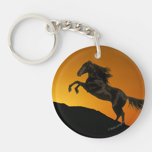 Fantasy Horses: Mountain Sunset Key Ring (Front)