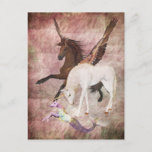 Fantasy Horses Postcard