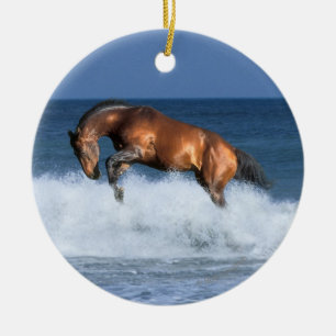 Fantasy Horses: Selle Francais & Sea Ceramic Tree Decoration