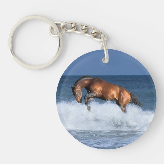 Fantasy Horses: Selle Francais & Sea Key Ring (Front)