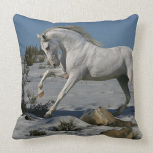 Fantasy Horses: Snow King Cushion
