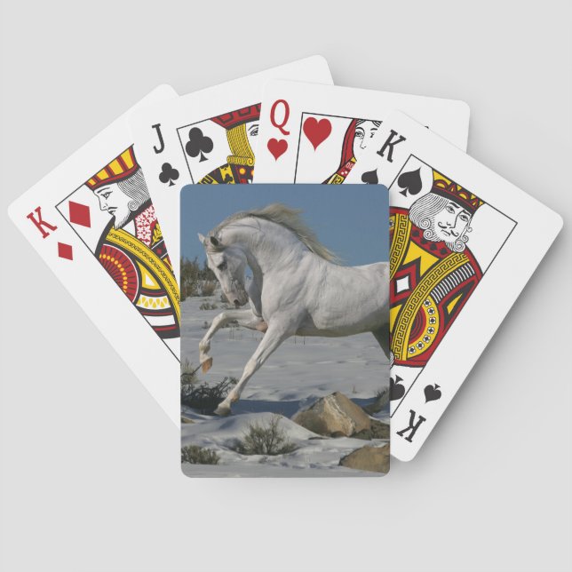 Fantasy Horses: Snow King Playing Cards (Back)