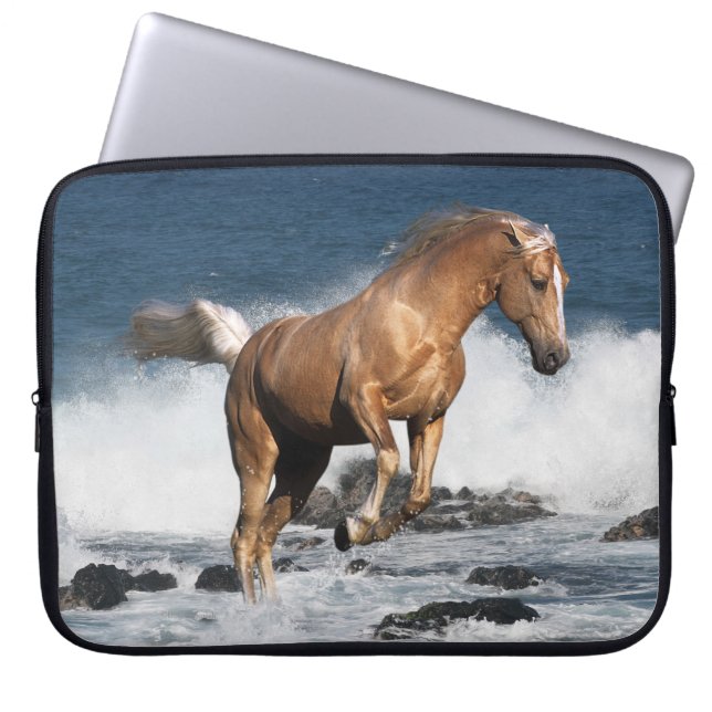 Fantasy Horses: Summer Splash Laptop Sleeve (Front)