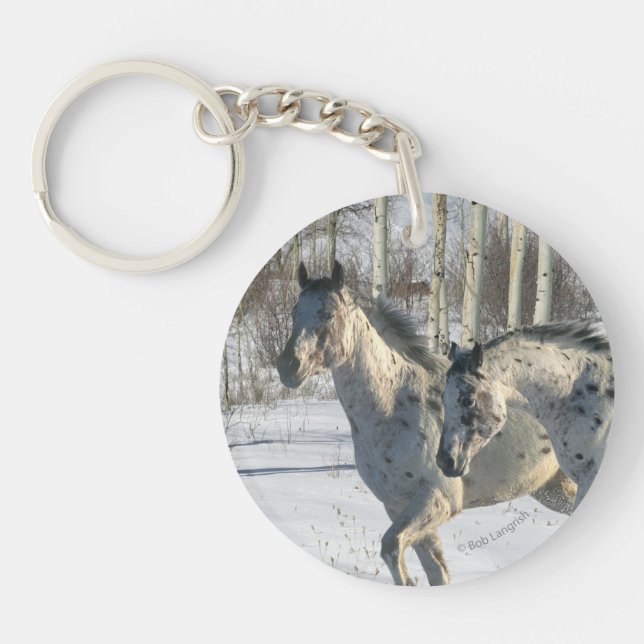 Fantasy Horses: Winter Wonderland Key Ring (Front)