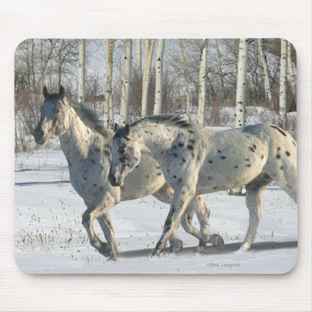 Fantasy Horses: Winter Wonderland Mouse Pad (Front)