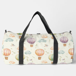 Fantasy Hot Air Balloon Pattern Watercolor Design Duffle Bag