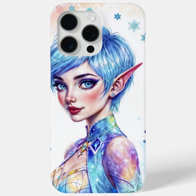 Fantasy ice elf winter magic snowflake art Case-Mate iPhone case (Back)