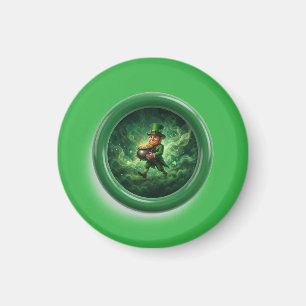 Fantasy Image Leprechaun Carrying Pot Of Gold Magnet