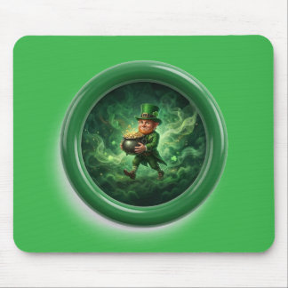 Fantasy Image Leprechaun Carrying Pot Of Gold Mouse Pad
