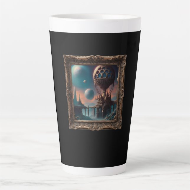 Fantasy Image Of A Strange Interstellar Structure Latte Mug (Front)