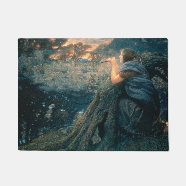 Fantasy in Twilight (by Edward Robert Hughes) Doormat (Front)