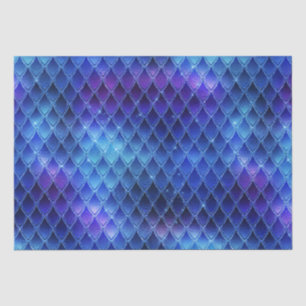 Fantasy Iridescent Dragon Blue Purple Scales Tissue Paper
