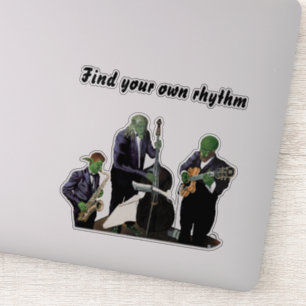 Fantasy Jazz Blues Musician Music Art Sticker