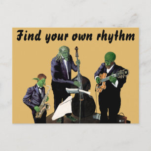 Fantasy Jazz Musicians Music Art Postcard