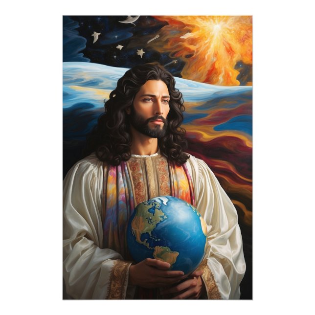 *~* Fantasy Jesus AP50 Universe Earth Photo Print (Front)
