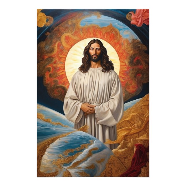 *~* Fantasy Jesus Christ AP50 Universe Earth Photo Print (Front)