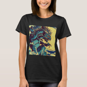 Fantasy Kaiju Anime - Woodcut 1 T-Shirt