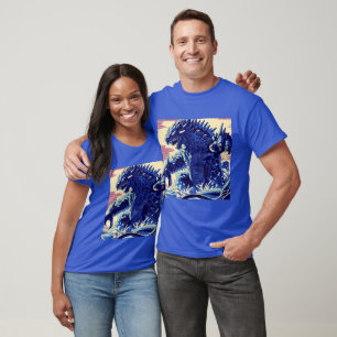 Fantasy Kaiju Anime - Woodcut 2 T-Shirt