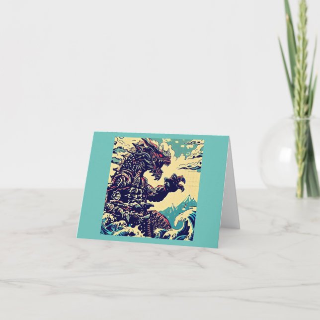 Fantasy Kaiju Anime - Woodcut 4 Card (Front)