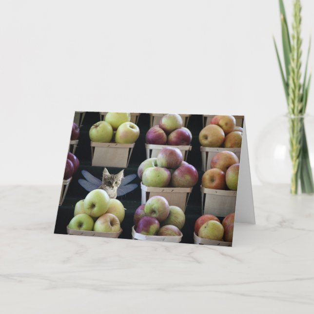 Fantasy kitten catterfly greeting card (Front)