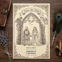 Fantasy Knight Dragon Gothic Wedding