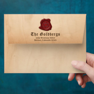 Fantasy Knight Mediaeval Times Wax Seal Bar Mitzva Envelope