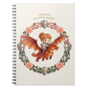 Fantasy Knight Princess Dragon Custom Aesthetic Notebook
