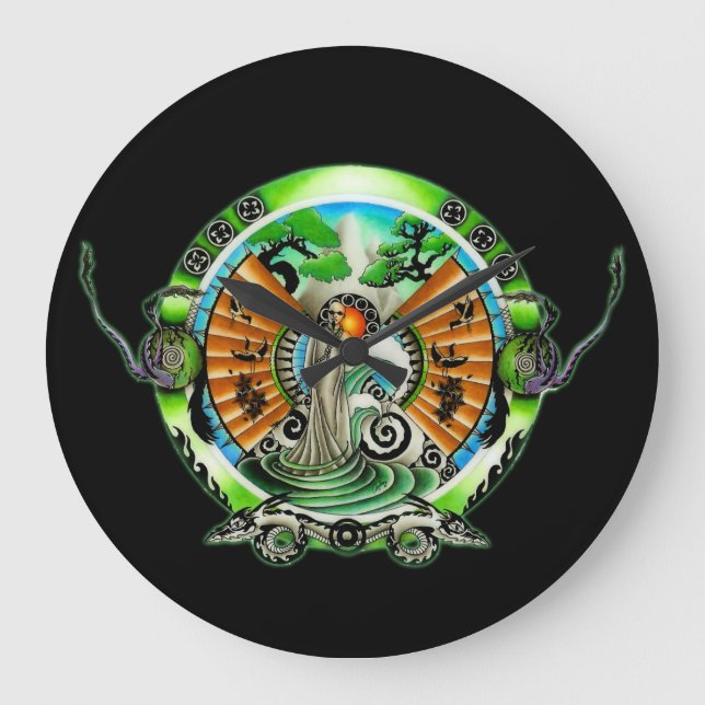Fantasy Kung Fu Large Clock (Front)