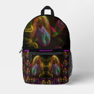 Fantasy Lady Slipper Flower Personalised Printed Backpack