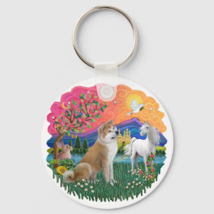 Fantasy Land (ff) - Akita Inu Key Ring