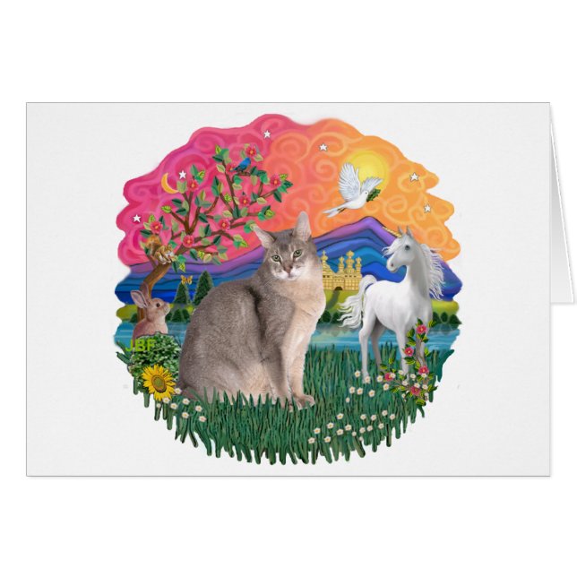 Fantasy Land (ff) - Blue Abyssinian cat (Front Horizontal)