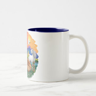 Fantasy Land (ff) - Maine Coon cat (red) Two-Tone Coffee Mug