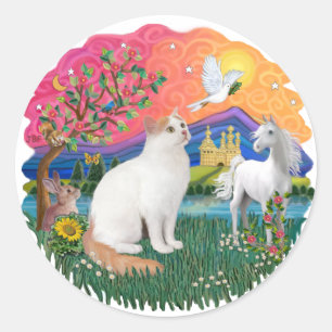 Fantasy Land (ff) - Turkish Van catt Classic Round Sticker
