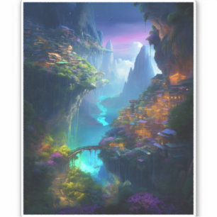 Fantasy Landscape Colourful Surreal 