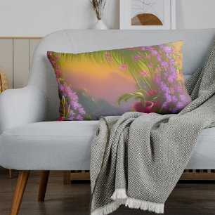 Fantasy landscape, exotic and dreamy  decorative cushion