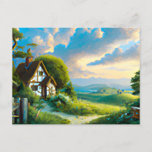 Fantasy Landscape in Summer Painting Postcard
