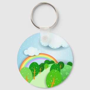 Fantasy landscape, keychain
