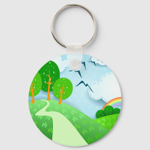 Fantasy landscape, keychain