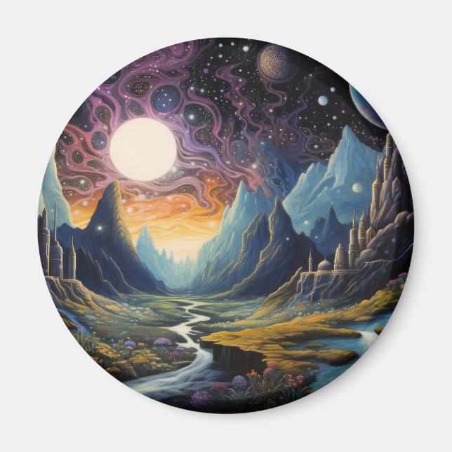 Fantasy landscape magnet (Front)
