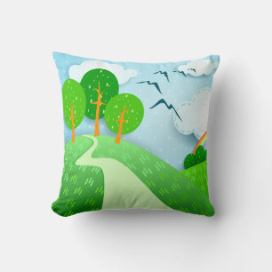 Fantasy landscape, pillow