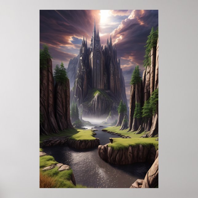 Fantasy Landscape Poster (Front)