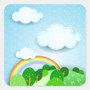Fantasy landscape, sticker