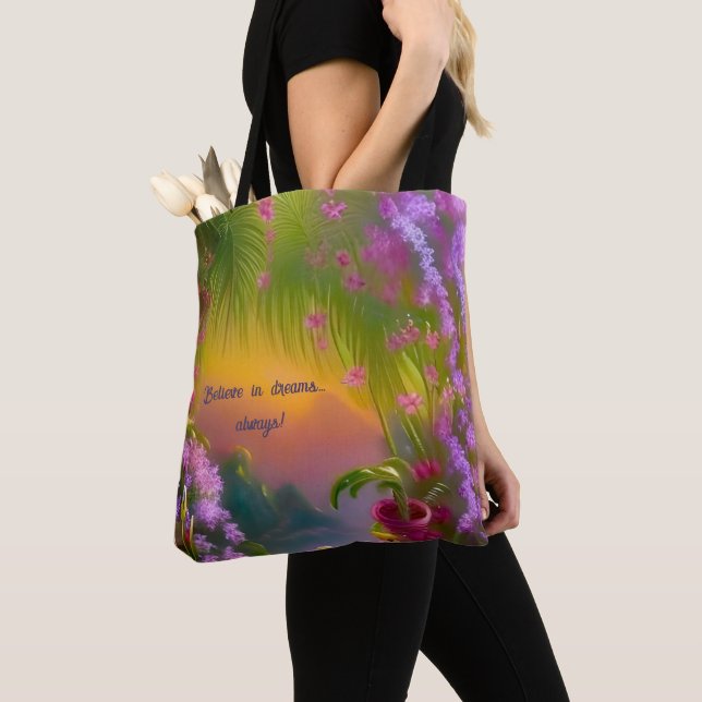 Fantasy landscape, tropic and dreamy -   tote bag (Close Up)